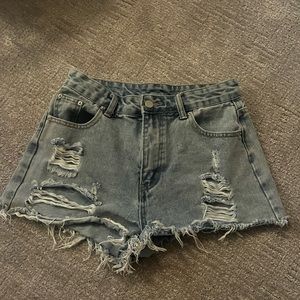 blue jeans shorts